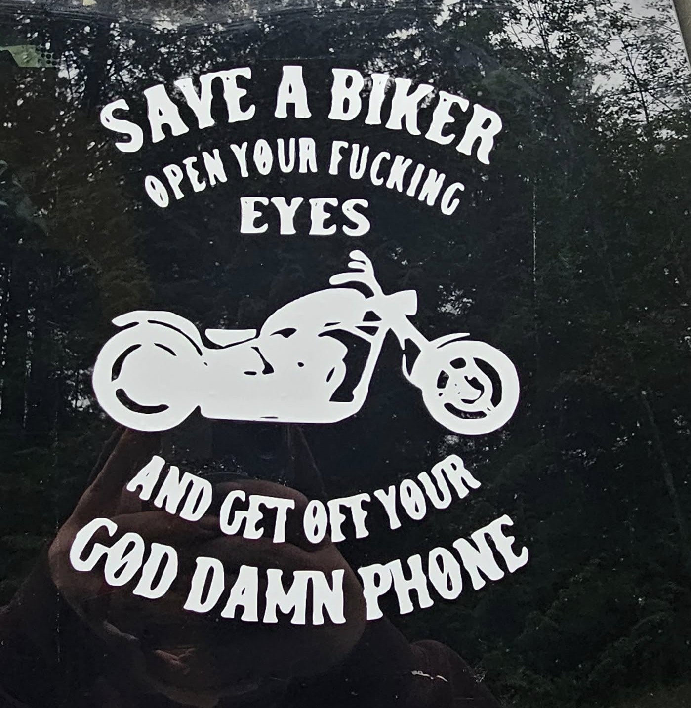 Biker decal